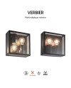 VERBIER * APLIQUE EXTERIOR GRIS OSCURO  IP65 - 2L*E27